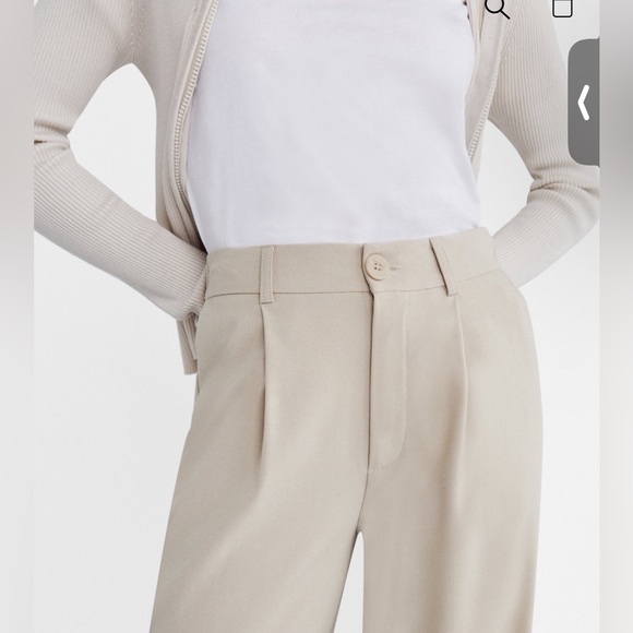 STRADIVARIUS SMART STRAIGHT-LEG TROUSERS in Size O - Picture 4 of 6